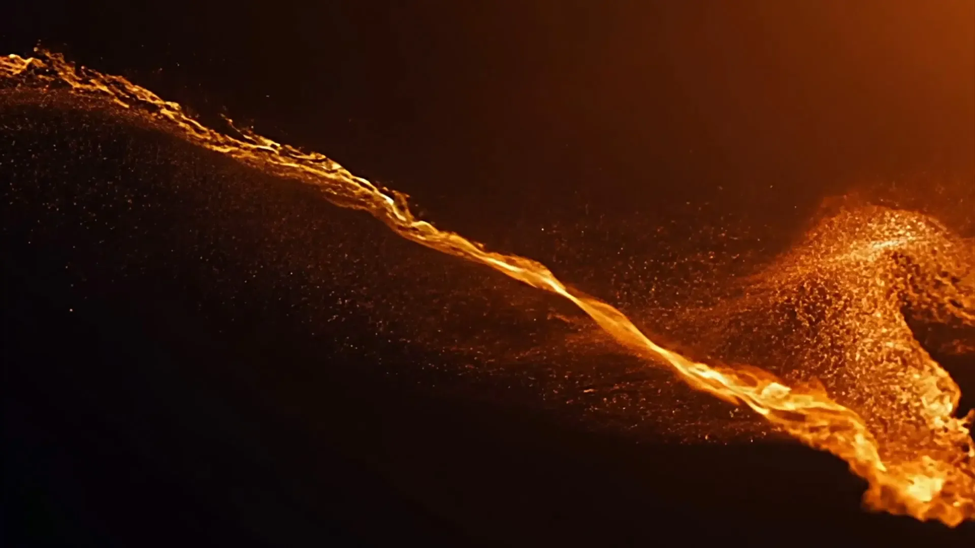 Flowing Fire Wave Overlay for Action Video Intros